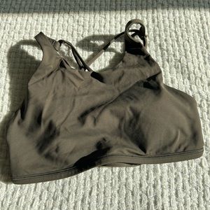Lululemon Sports bra - high neck, dark olive